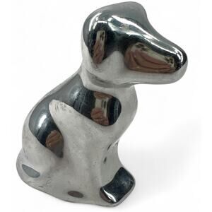Gunnar Cyrén Metal dog figurine Silver Zoo Pewter Signed Numbered Dansk